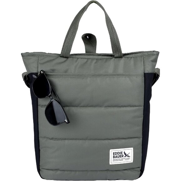 Ripstop Nylon Puffer Day Tote Bag Unisex Sprig DWR Water-Resistant Travel - Picture 5 of 6